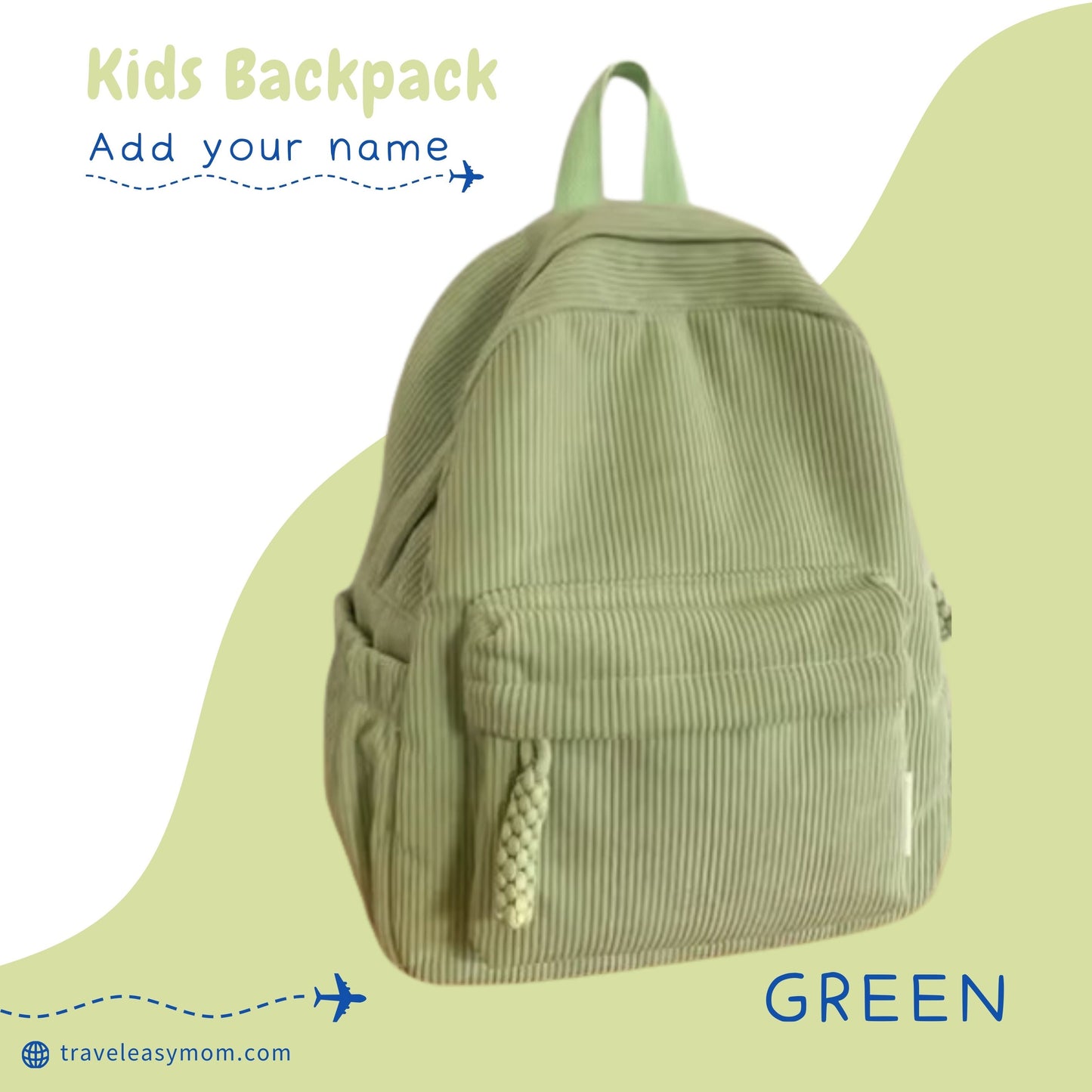 Kids Corduroy Backpack -Personalized Embroidery