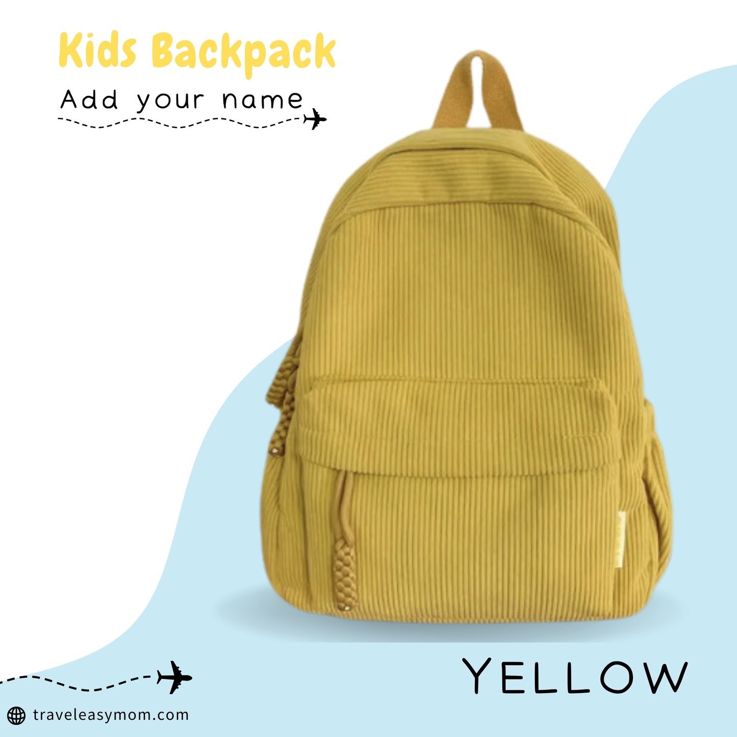 Kids Corduroy Backpack -Personalized Embroidery