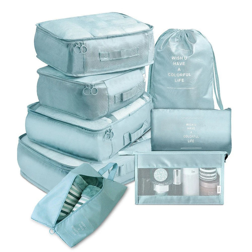 Tiffany Blue Travel Organizer Cubes and more (8 piece Set)